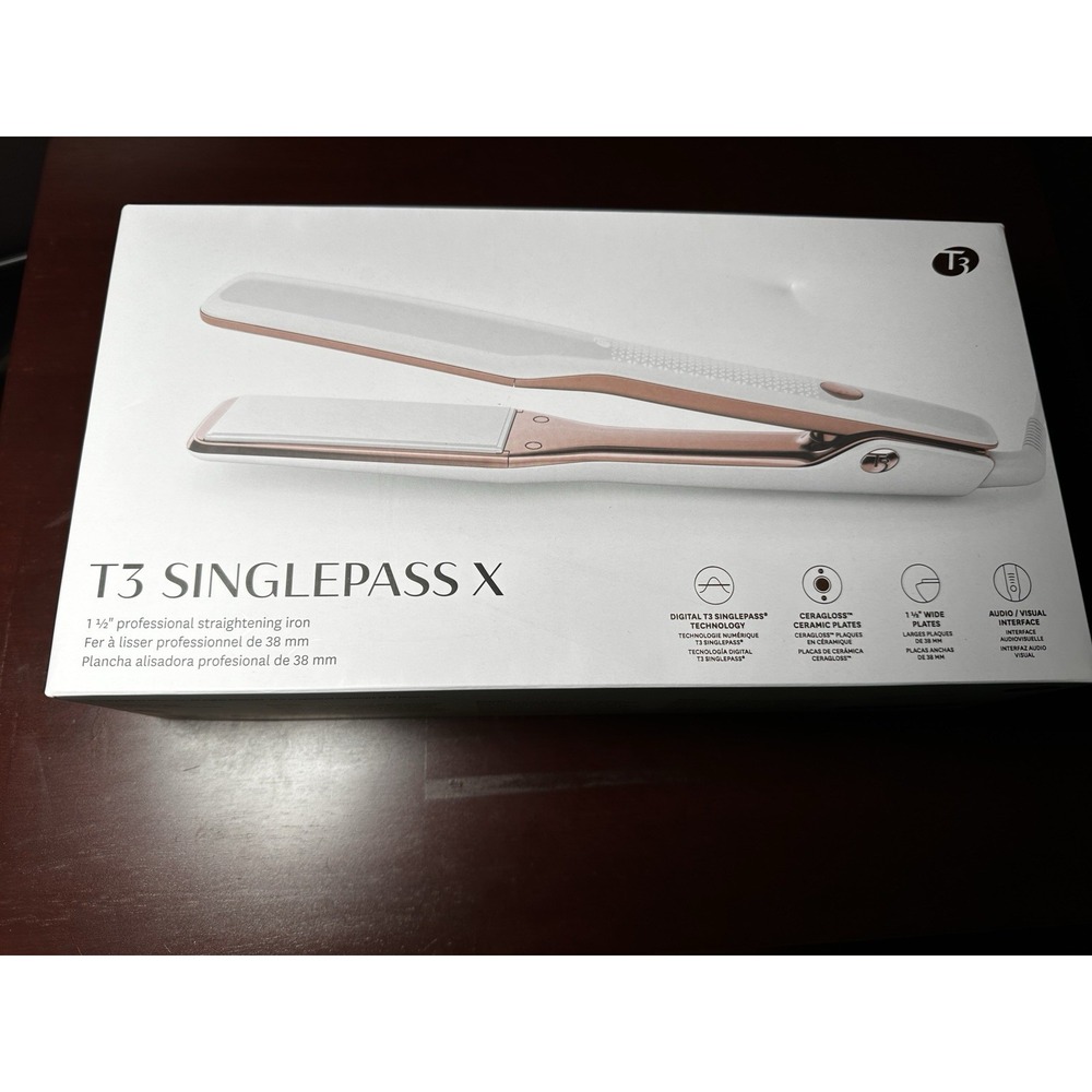T3 SinglePass X Professional Hair Straightener Flat Iron Ceramic Plates NEW